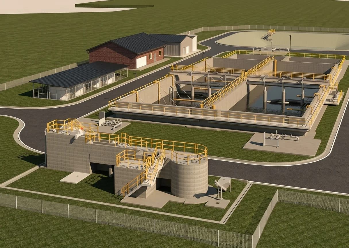 Corowa Sewerage Treatment Plant 3D model