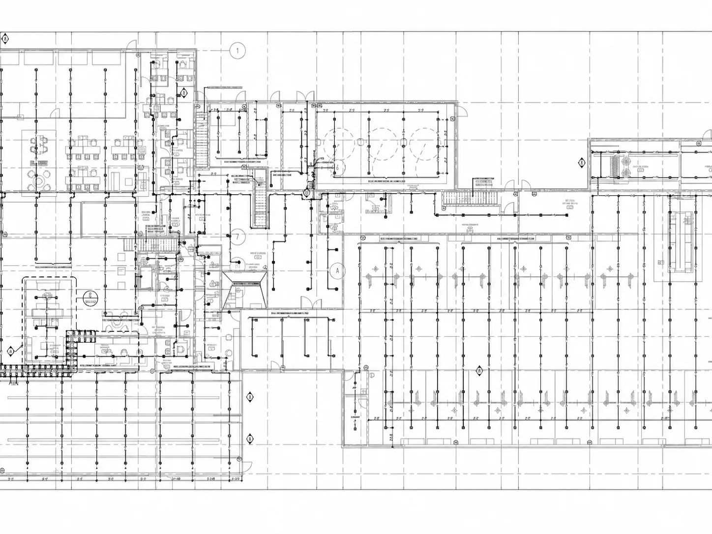 Technical floor plan from the Image Honda BIM project