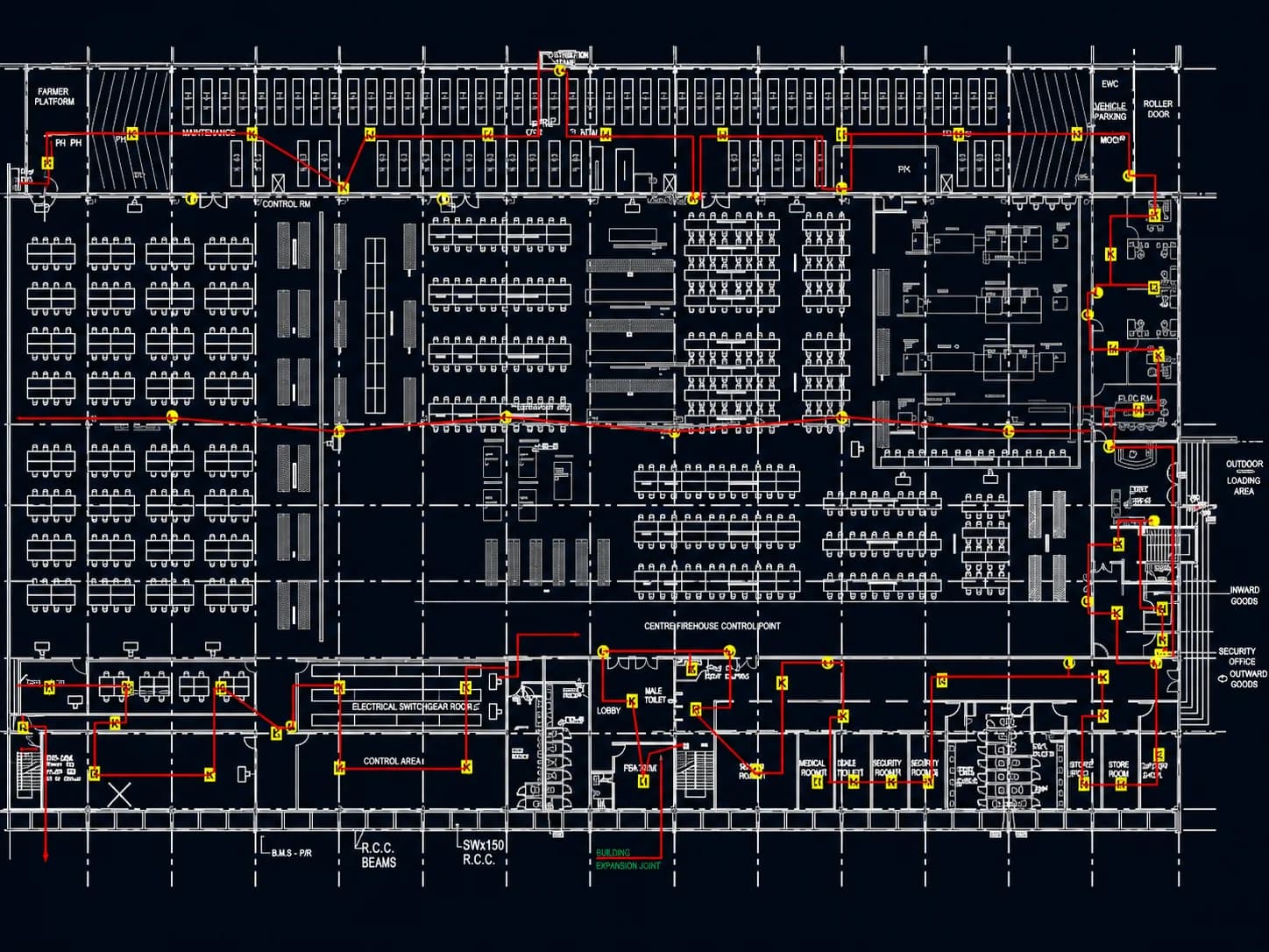 Vario Systems building-services plan drawing